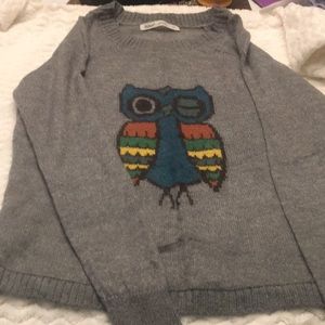 Woolrich grey owl sweater